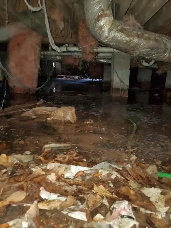 Crawl space flood assessment for Commercial Water Damage Restoration in River Edge
