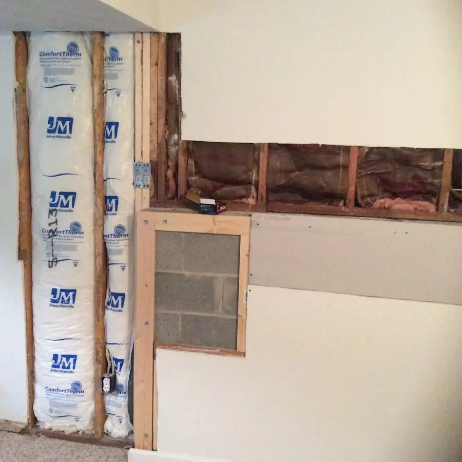 Wall insulation replacement during Contents Cleaning & Restoration in River Edge